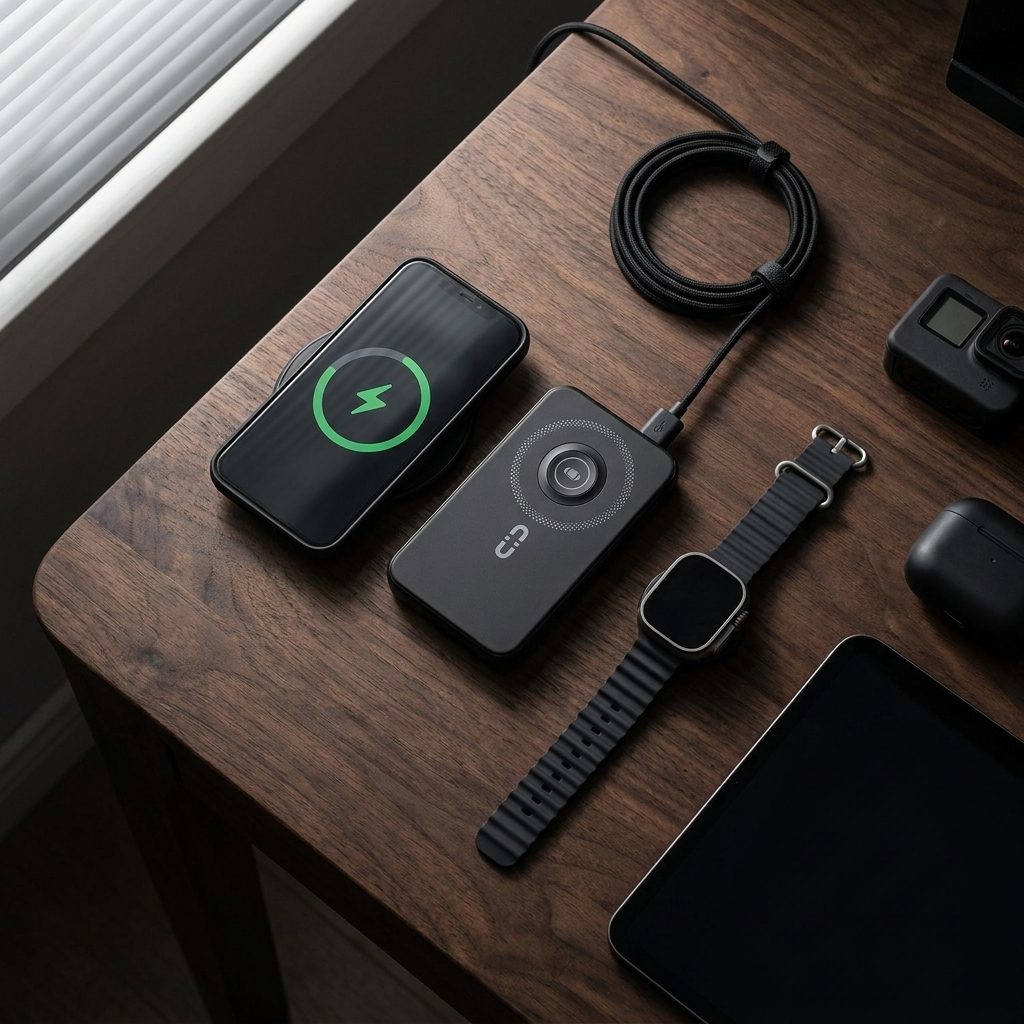 Sekage Power Bank black - desk