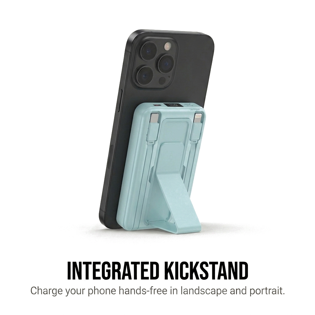 Sekage Power Bank sky blue - kickstand